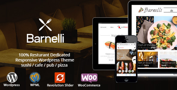 Barnelli - Restaurant Responsive WordPress Theme - Restaurants & Cafes Entertainment