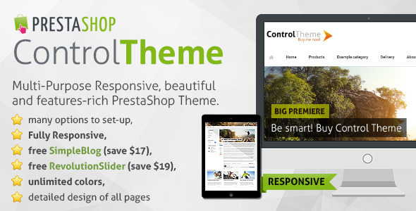 Control - Responsive PrestaShop Theme + Blog - PrestaShop eCommerce