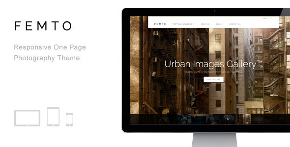 Femto - Responsive One Page Photography Theme - Photography Creative