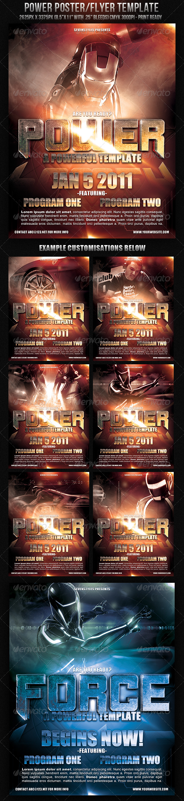 Power PosterFlyer Template - GraphicRiver Item for Sale
