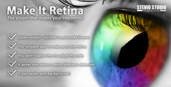 Make It Retina (jQuery plugin for retina display)