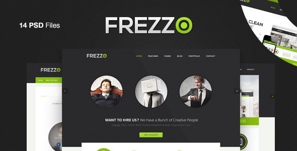 Frezzo - Clean & Multi Purpose PSD Template - Corporate PSD Templates