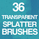36 Transparent Splatter Brushes