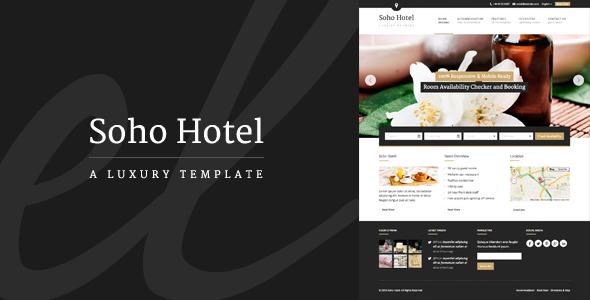 Soho Hotel - Responsive Hotel Booking WP Theme - Travel Retail