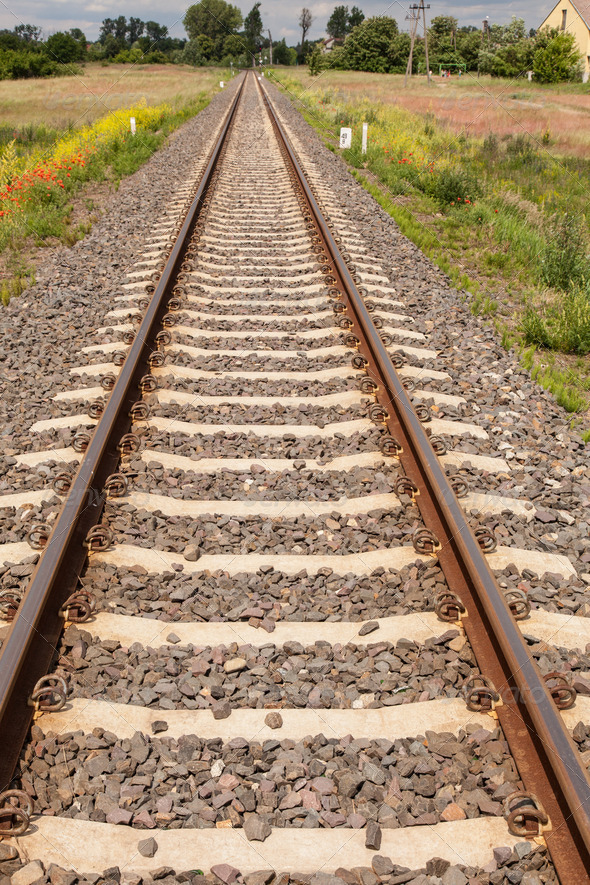 Railroad tracks perspective