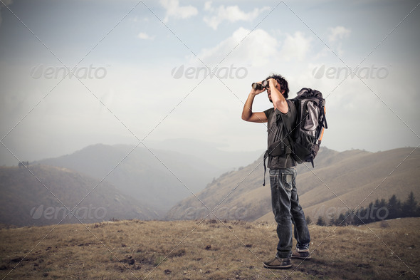 Binoculars on the Mountain