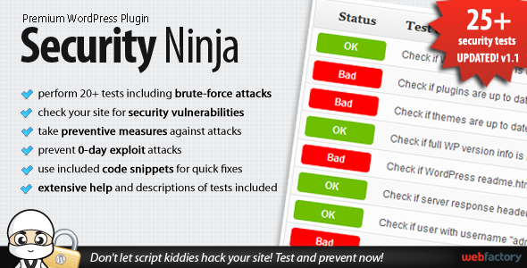 Security Ninja - CodeCanyon Предмет для продажи