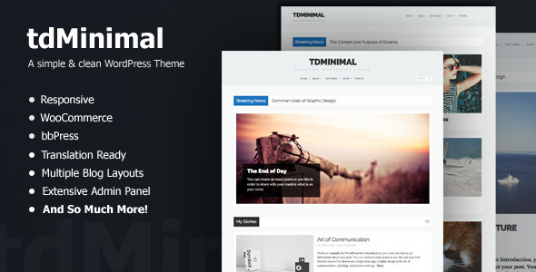 tdMinimal - Responsive WordPress Theme - Blog / Magazine WordPress