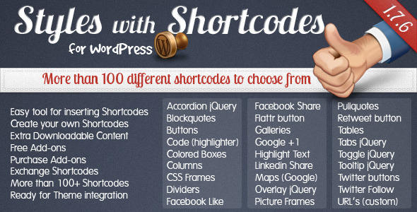 Styles with Shortcodes for WordPress - CodeCanyon Item for Sale