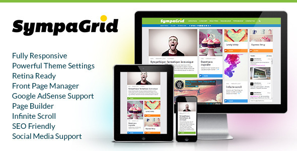 SympaGrid - Responsive Grid WordPress Theme - News / Editorial Blog / Magazine
