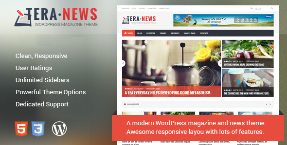 TeraNews - Responsive WordPress Magazine Theme - Blog / Magazine WordPress