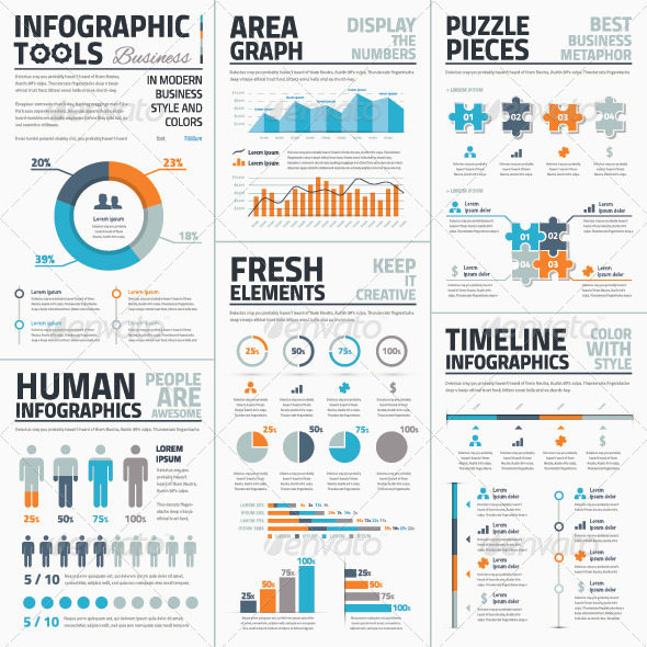 Large collection of Infographic Vector Templates (Infographics)