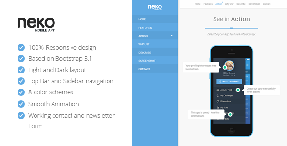 Neko - Responsive Bootstrap App Landing Page